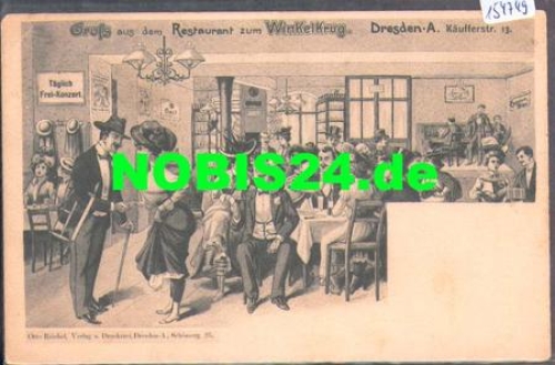 Dresden Kaeufferstrasse 13 Restaurant "zum Winkelkrug" *ca. 1900