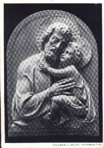 Fulda, Plastik von Gebr. Fleck, Heiliger mit Kind, Franziskus, o 13.11.1933