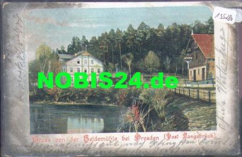 Langebrück Dresden Heidemühle o 23.5.1905