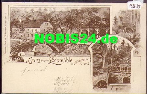 01462 Lochmühle Liebethaler Grund  Litho o 17.9.1901