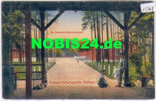 01619 Zeithain, military training area, infantry barracks camp o 23.10.1915
