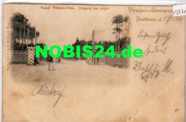 01619 Zeithain, military training area, Kaiser Wilhelm-Allee, warehouse entrance o May 18, 1899