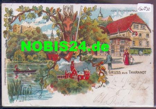 01737 Tharandt, greetings from ..., chromolithograph o 7.7.1901