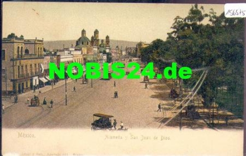 Mexico City Alameda y San Juan de Dios Tram *approx. 1900
