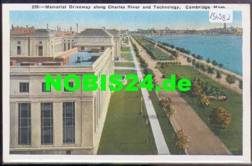 Cambridge, Memorial Driveway aloang Charles River and. Technologiy, gebr. 19.10.1932