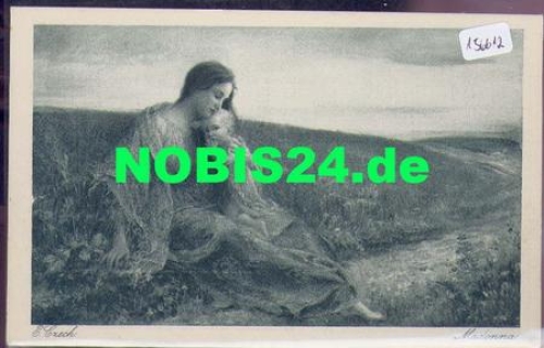 Czech E. "Madonna with Child" artist card *approx. 1920
