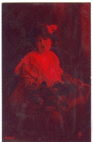 Junge Frau mit Blumen (PFB Nr. 2831-5) *ca. 1960