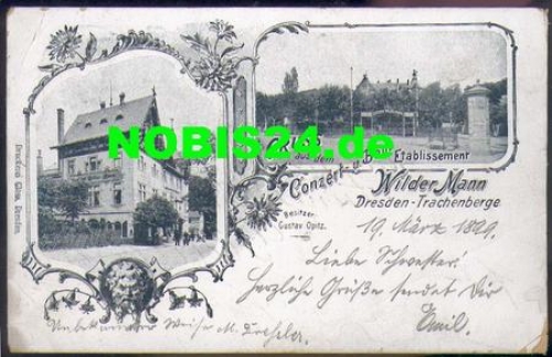 Trachenberge Wilder Mann Dresden o 20.3.1899