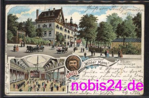 Trachenberge Dresden Litho Gasthaus  o 5.8.1901