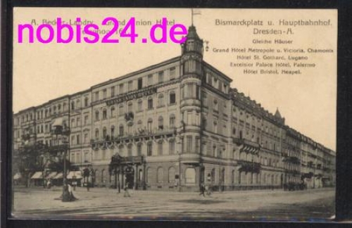 Südvorstadt Dresden Bismarckplatz heute Friedrich List Platz Hotel *ca. 1920