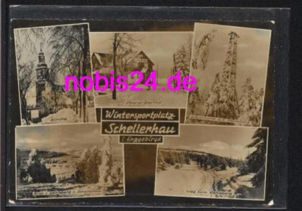 01776 Schellerhau Gasthof Kirche o 17.2. 1966