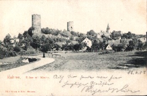 04655 Kohren Ruine mit Kirche o ca. 15.6.1903