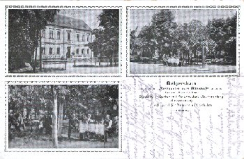 04683 Belgershain train station restaurant o 10.08.1933 railway post Leipzig - Chemnitz train no. 4501