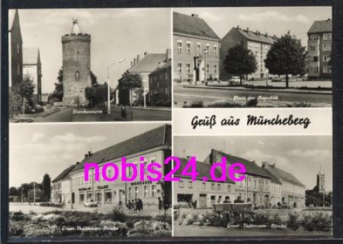 15374 Müncheberg Storchenturm Sparkasse  ca.1971