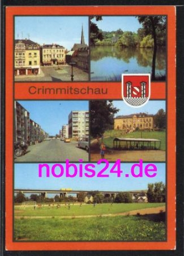 08451 Crimmitschau Schule Sportplatz o ca.1984