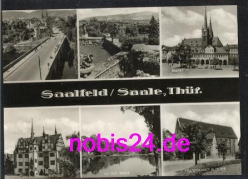 07318 Saalfeld Kloster Markt Bridge o 3.9.1974