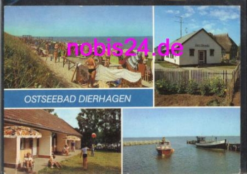 18347 Dierhagen Bungalows Boot Hafen *ca.1987