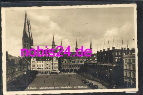 Lubeck Marienkirche Rathaus Markt *ca.1935