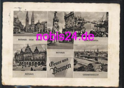 Bremen Europahafen Rathaus o 30.10.1956