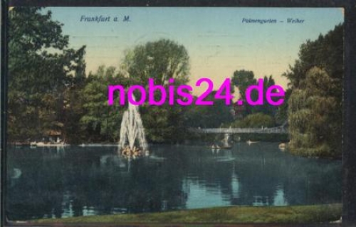 Frankfurt Main Palmengarten Weiher o 17.3.1914