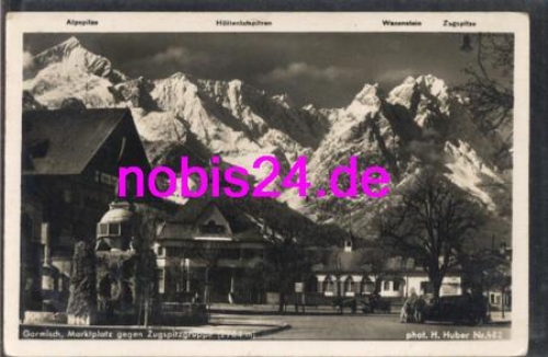 82467 Garmisch Marktplatz Zugspitze o 4.8.1934