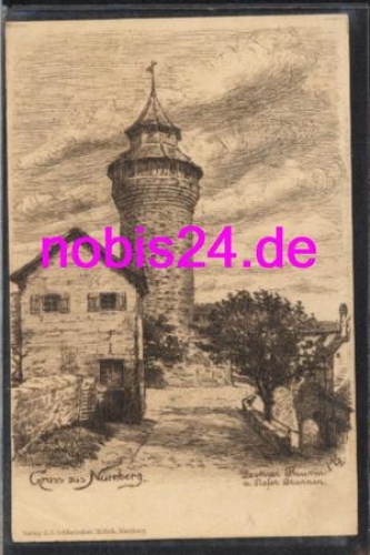 Nuremberg Tower artist card * around 1910