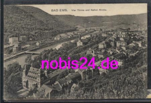56130 Bad Ems Vier Türme und Kirche o 19.10.1910