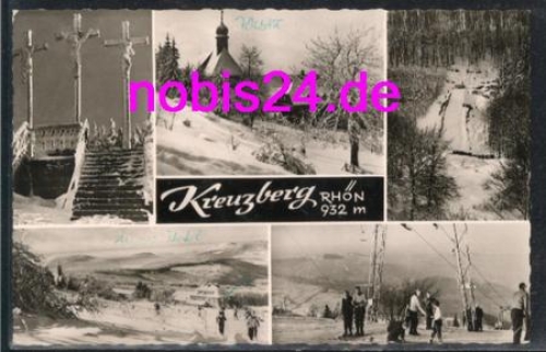 97653 Kreuzberg Rhön Kirche Winter o 3.2.1968