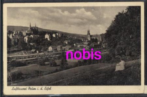 54595 Pruem Ansicht mit Kirchen *ca.1920