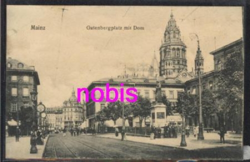 Mainz Gutenbergplatz mit Dom *ca.1910