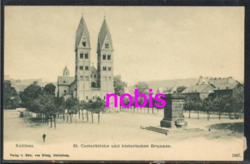 Koblenz  St. Castorkirche Brunnen *ca.1910