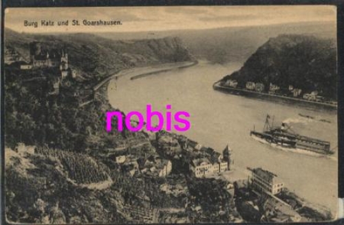 56346 St. Goarshausen mit Burg *ca.1920