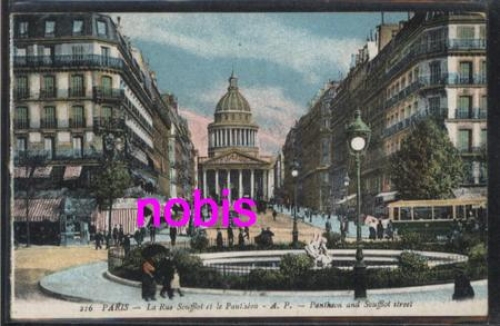 Paris Pantheon and Soufflot Street *ca.1910