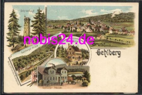 98559 Gehlberg Litho Restaurant Schneekopf *ca.1900