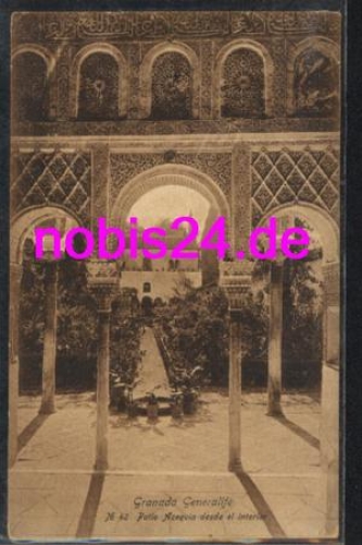 Granada Generalife Partio Acequia desde el interior  ca.1920