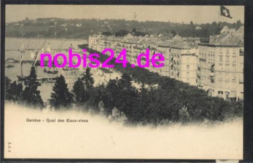 Geneve - Qual des Eaux - vives  *ca.1920