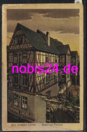 56377 Bad Nassau Lahn Giebel am Rathaus o ca.1920