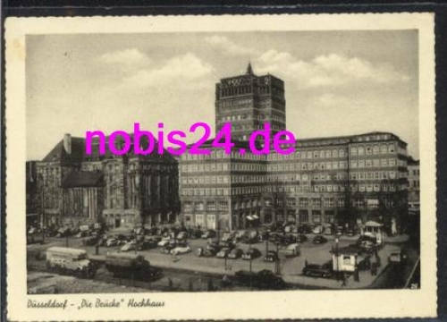 Duesseldorf The high-rise bridge o 2.8.1957