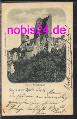 Bonn Rhein Ruine Drachenfels o 5.6.1901