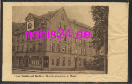 Koblenz Ehrenbreitenstein Hotel Kurfurst *ca.1920