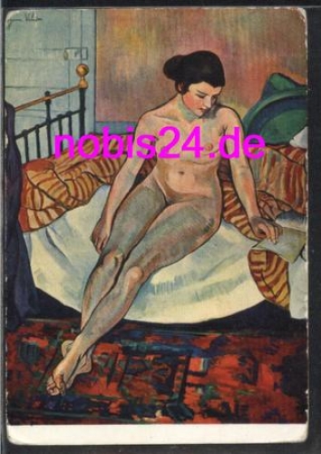Erotica naked woman on bed * around 1960