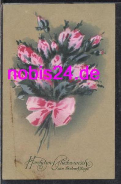 pink roses bouquet birthday o circa 1921