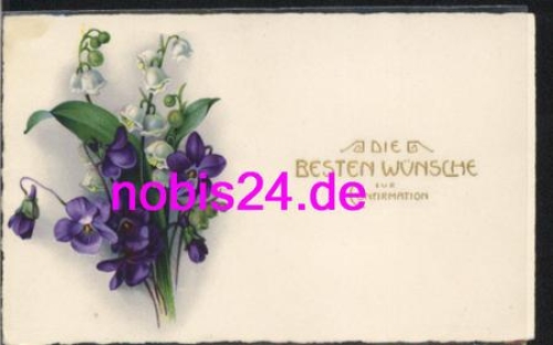 Violet bouquet confirmation * around 1925