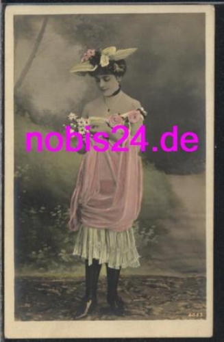 Dame mit Hut Blumen  *ca.1910