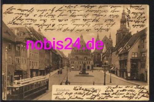 06295 Eisleben Tram at the market o 15.7.1905