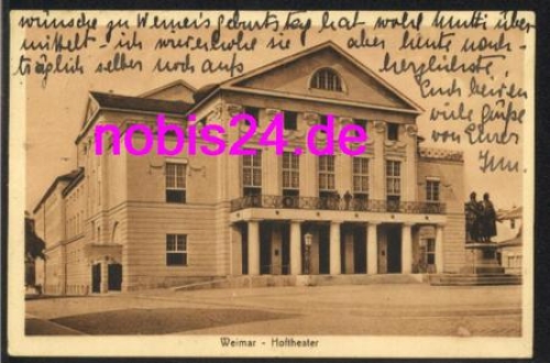 Weimar Hoftheater und Denkmal o 20.6.1911