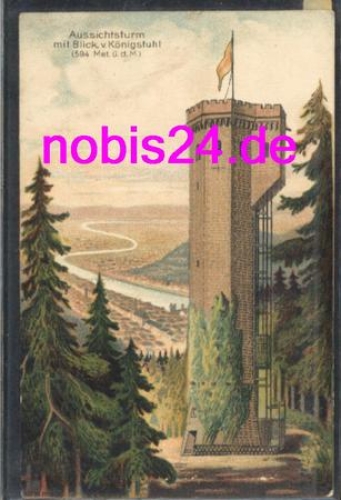 Königsstuhl Heidelberg Litho observation tower * around 1910