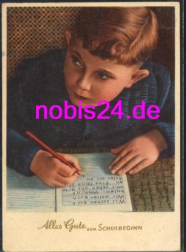 Congratulations on starting school boy * around 1955