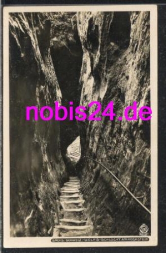 01814 Saxon Switzerland Cave Wolfsschlucht *ca.1935