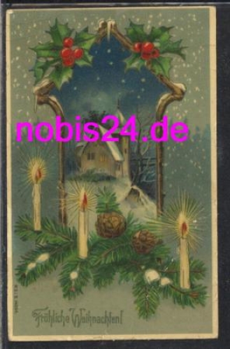 Christmas embossing card * around 1915